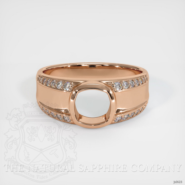18K Rose Gold Men's Ring Setting