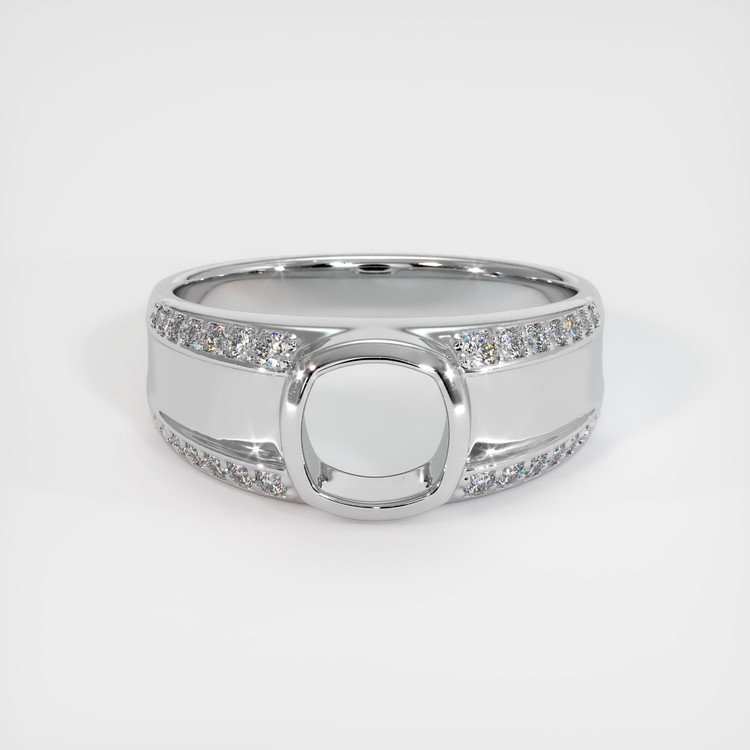 14K White Gold Men's Ring Setting