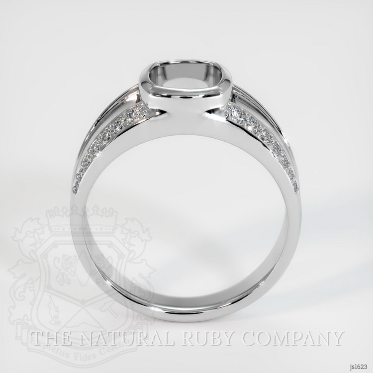 14K White Gold Men's Ring Setting