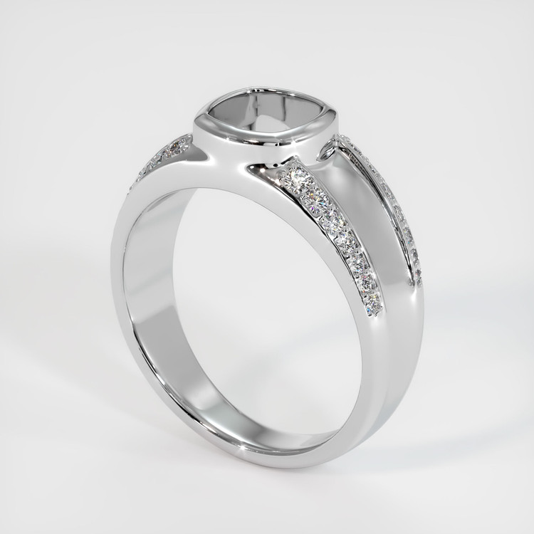 18K White Gold Men's Ring Setting