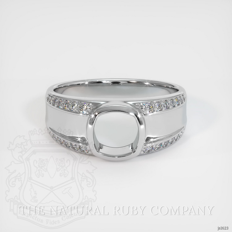 18K White Gold Men's Ring Setting