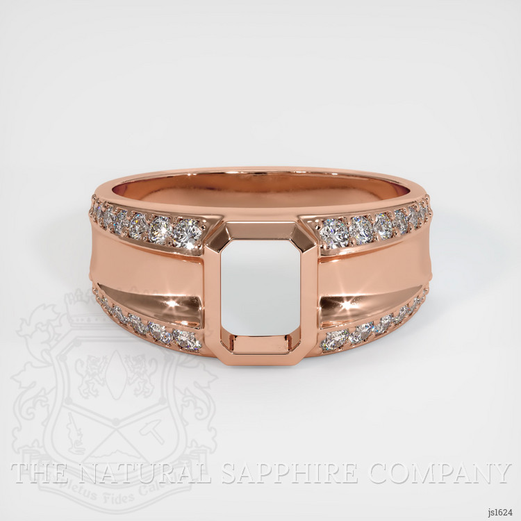 14K Rose Gold Men's Ring Setting