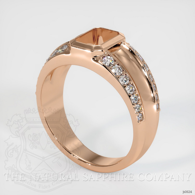 18K Rose Gold Men's Ring Setting
