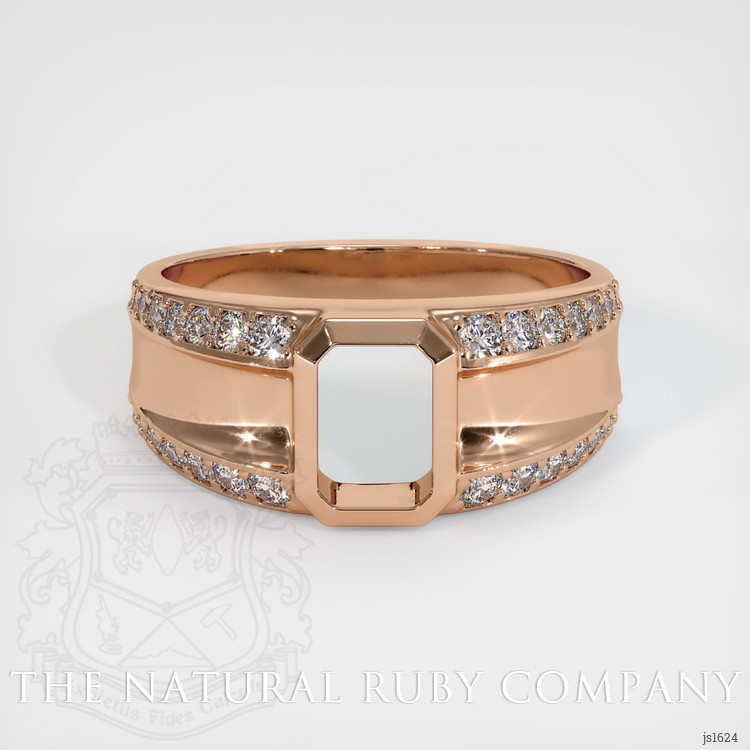 18K Rose Gold Men's Ring Setting