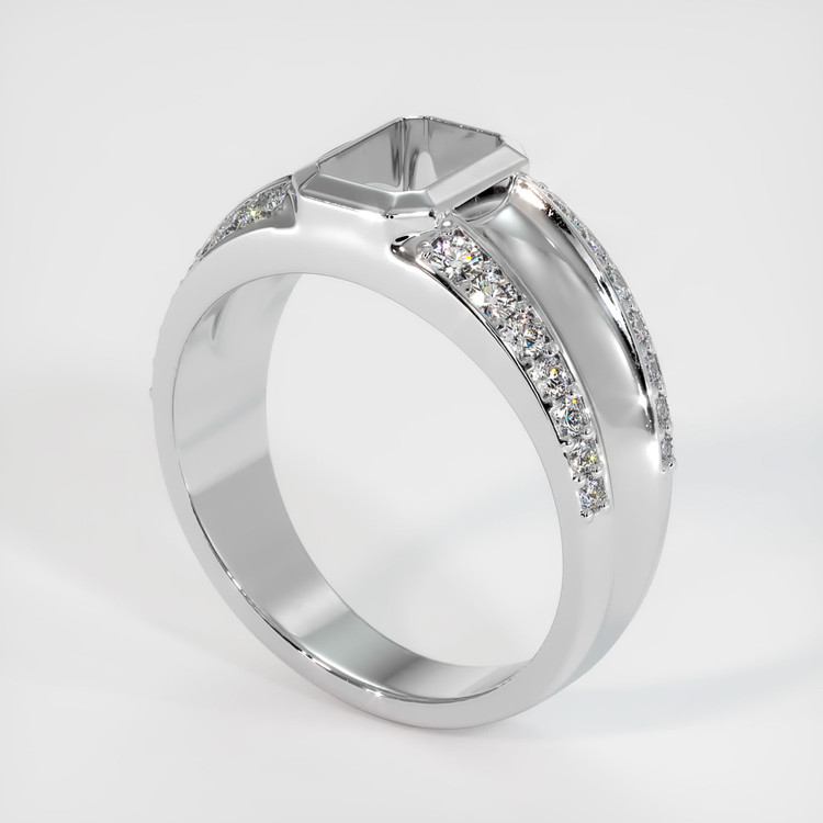 10K White Gold Men's Ring Setting