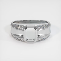 14K White Gold Men's Ring Setting Image