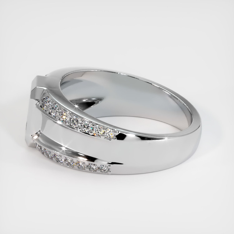 14K White Gold Men's Ring Setting