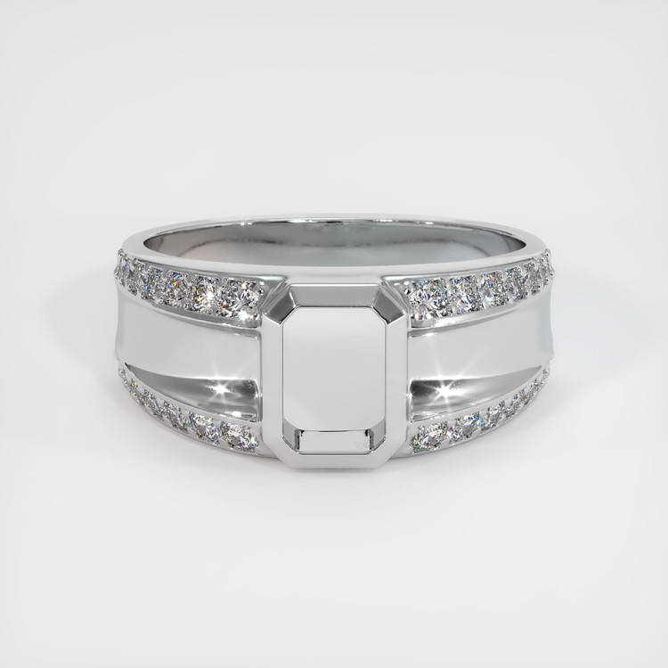 18K White Gold Men's Ring Setting