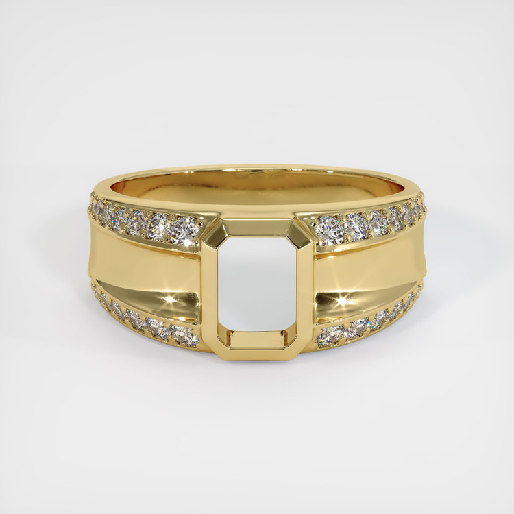 14K Yellow Gold Men's Ring Setting