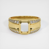 18K Yellow Gold Men's Ring Setting Image
