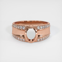14K Rose Gold Men's Ring Setting Image