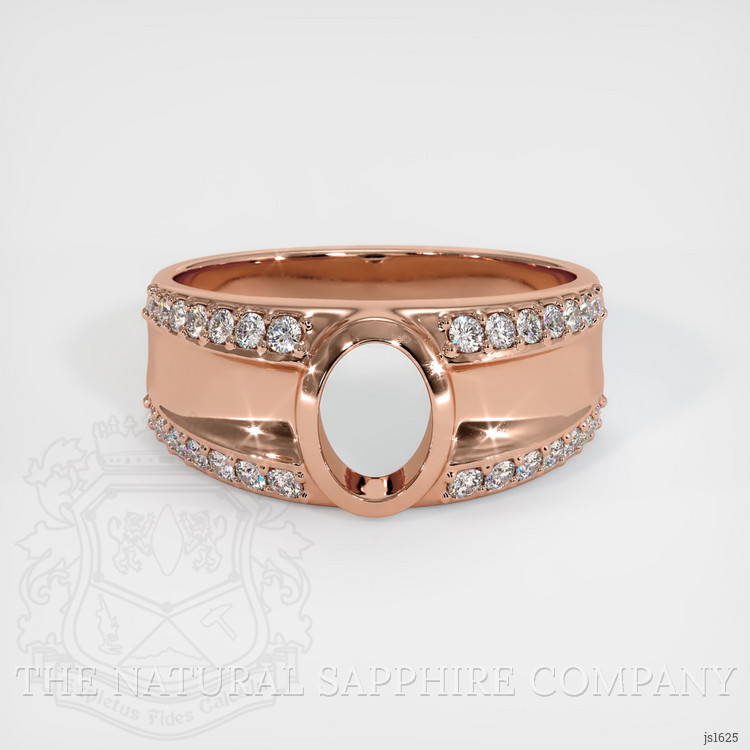 14K Rose Gold Men's Ring Setting