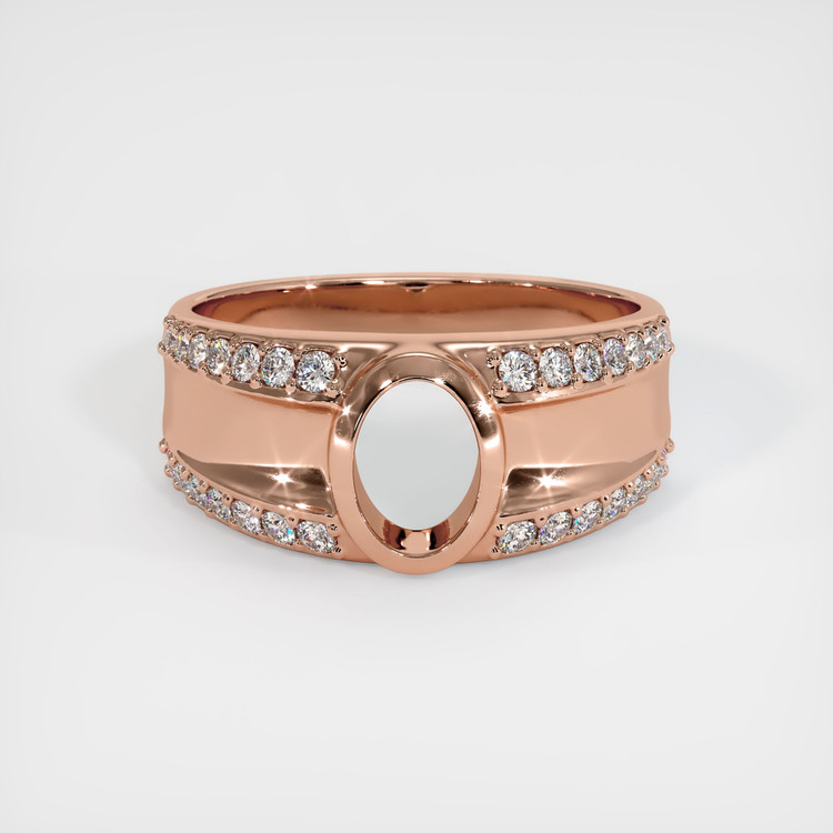 14K Rose Gold Men's Ring Setting