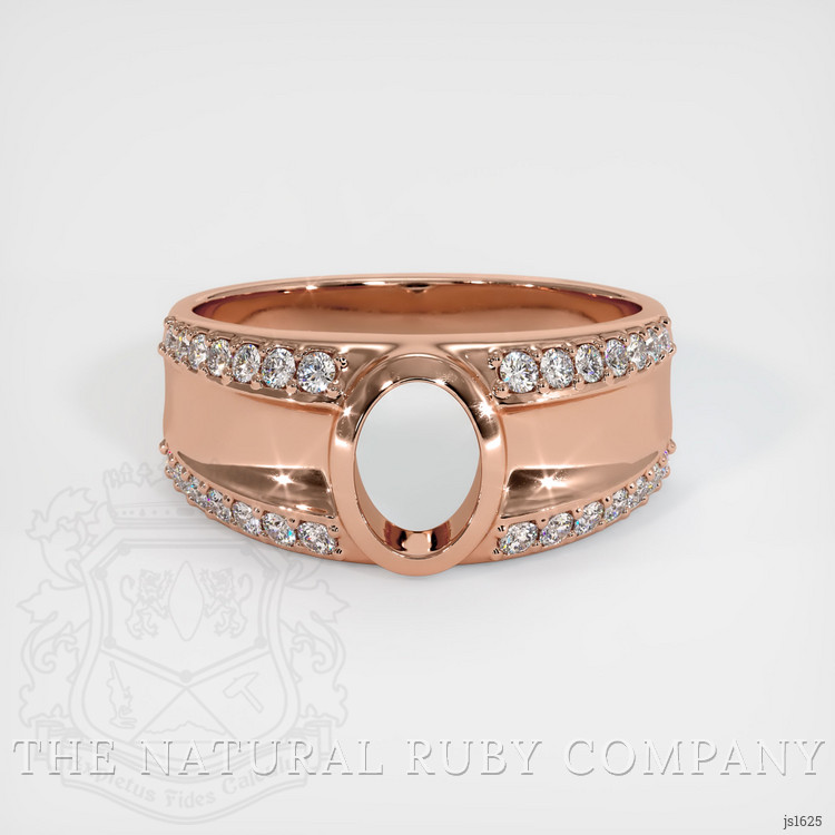 14K Rose Gold Men's Ring Setting