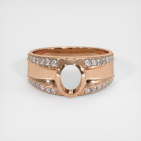 18K Rose Gold Men's Ring Setting Image
