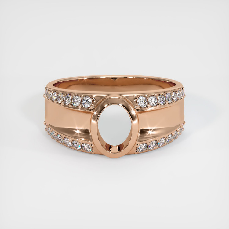 18K Rose Gold Men's Ring Setting