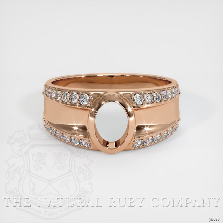 18K Rose Gold Men's Ring Setting