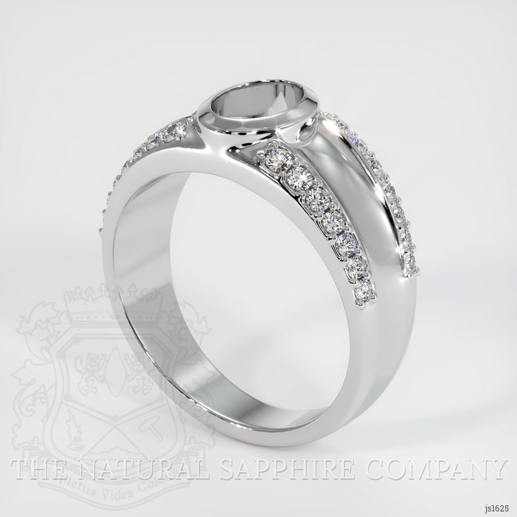 10K White Gold Men's Ring Setting