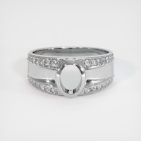 14K White Gold Men's Ring Setting Image