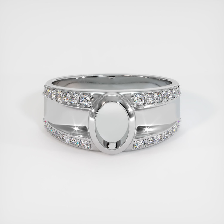 18K White Gold Men's Ring Setting