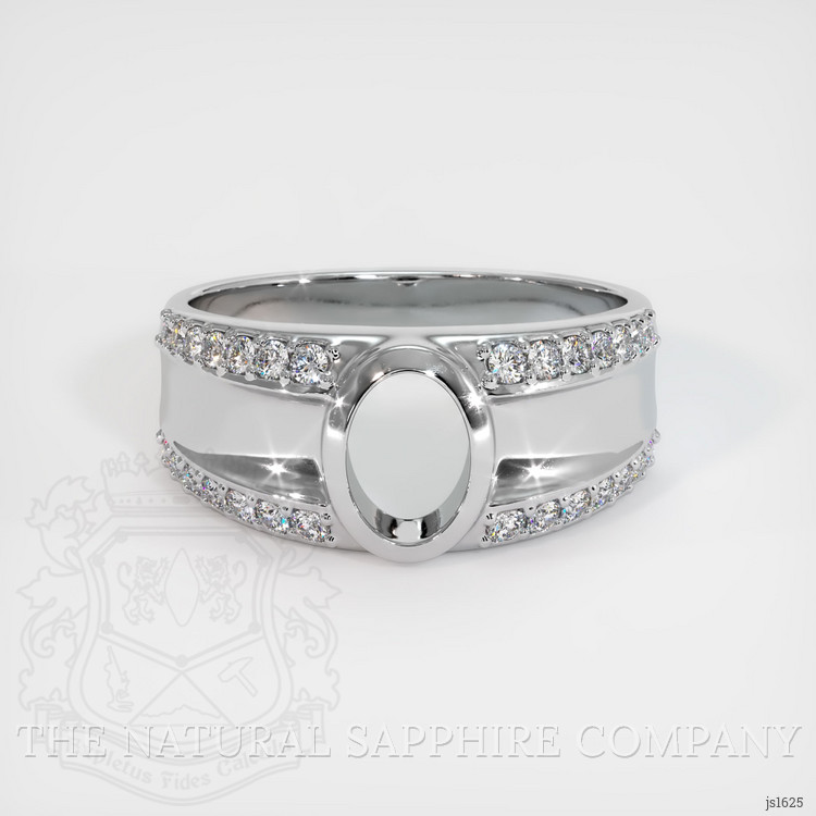 18K White Gold Men's Ring Setting