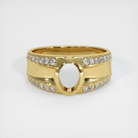 18K Yellow Gold Men's Ring Setting Image