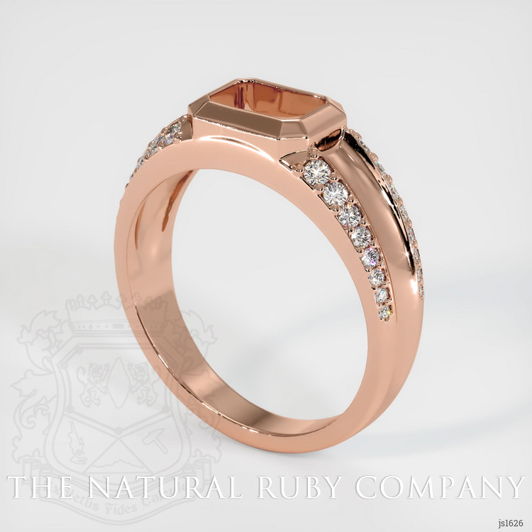 14K Rose Gold Men's Ring Setting
