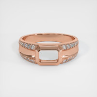 14K Rose Gold Men's Ring Setting Image