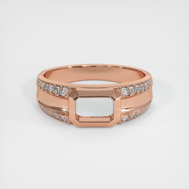 14K Rose Gold Men's Ring Setting