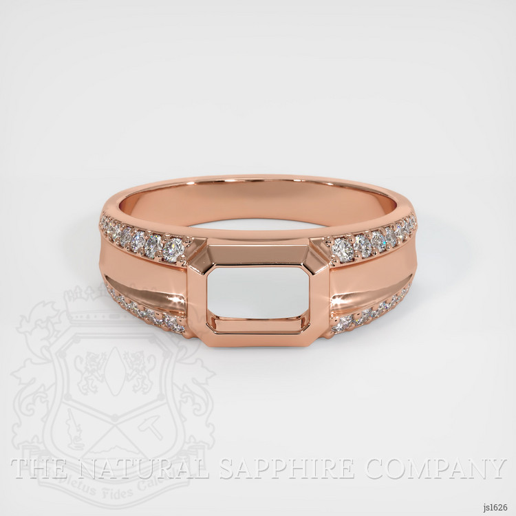 14K Rose Gold Men's Ring Setting