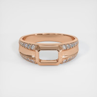 18K Rose Gold Men's Ring Setting Image