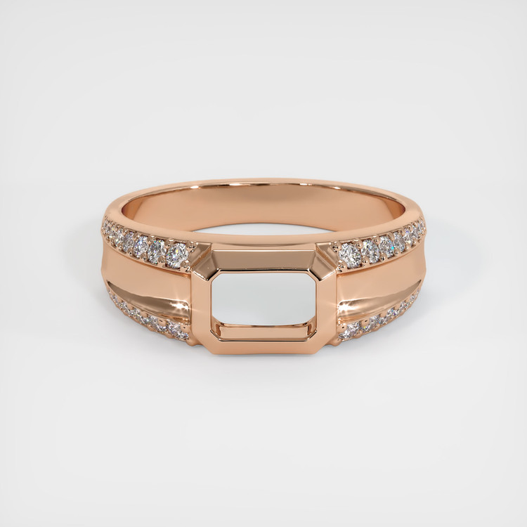 18K Rose Gold Men's Ring Setting