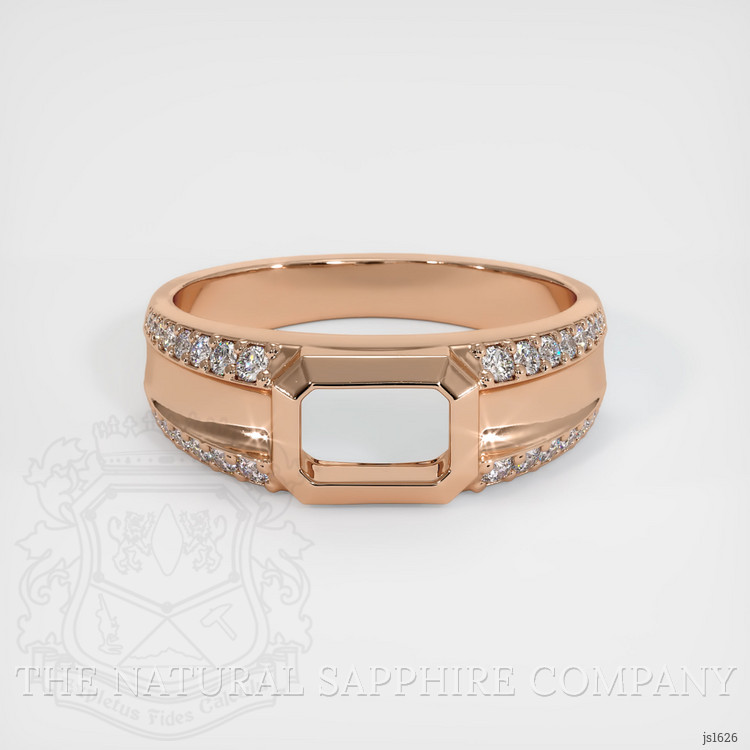 18K Rose Gold Men's Ring Setting