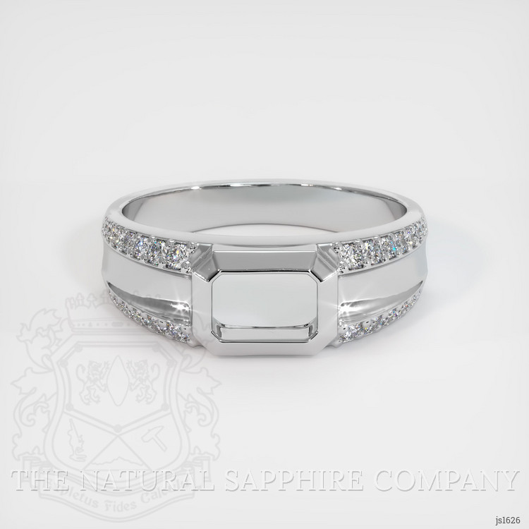 10K White Gold Men's Ring Setting