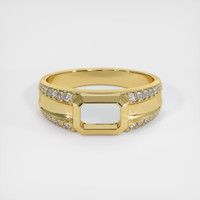 18K Yellow Gold Men's Ring Setting Image