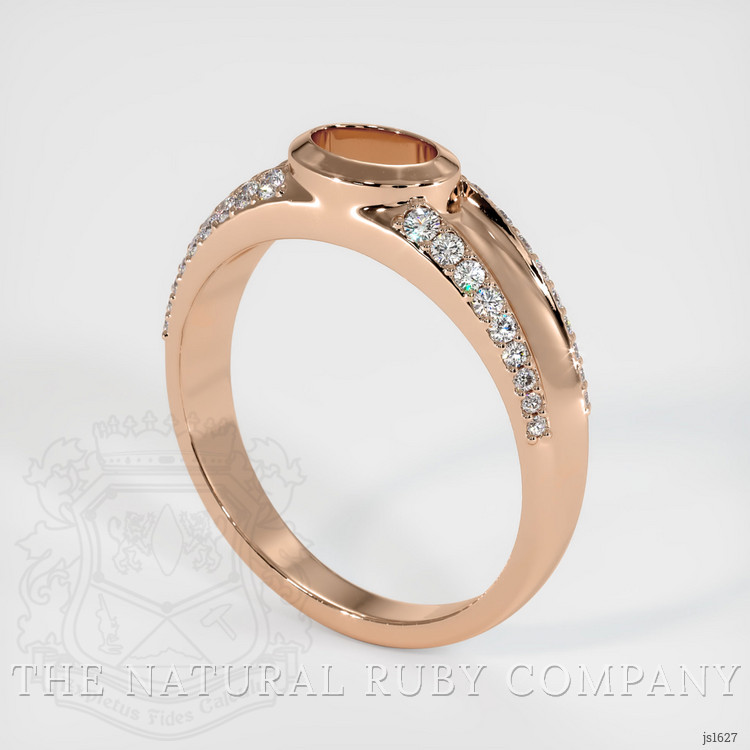 18K Rose Gold Men's Ring Setting