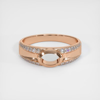 18K Rose Gold Men's Ring Setting Image