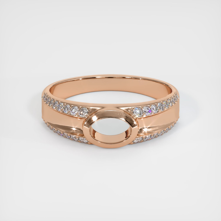 18K Rose Gold Men's Ring Setting