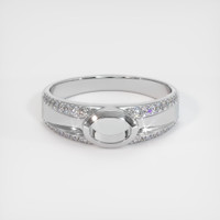 14K White Gold Men's Ring Setting Image