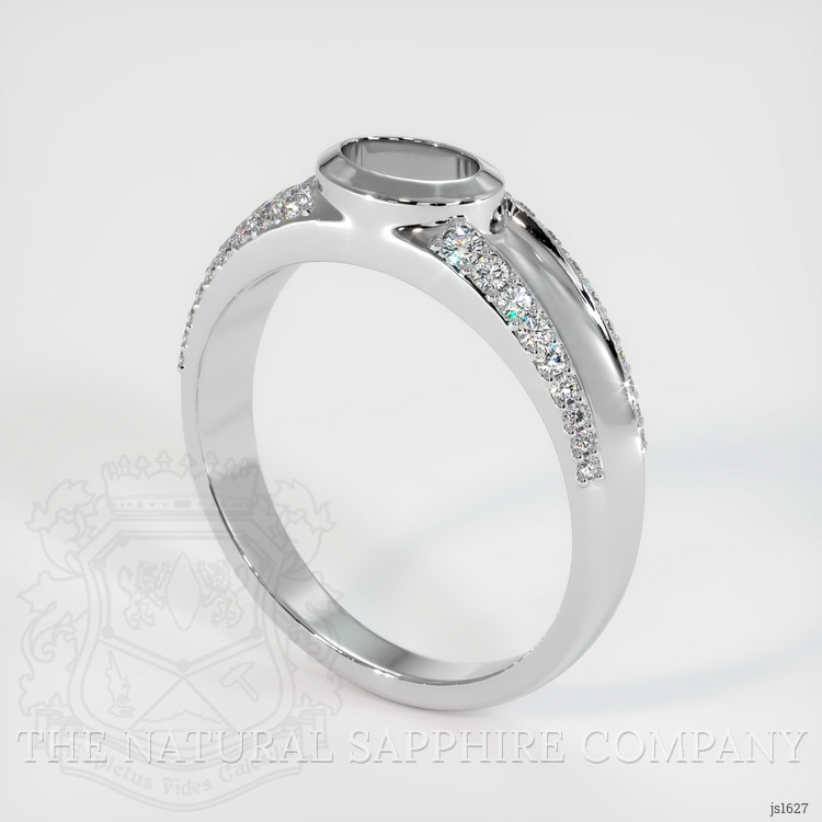 18K White Gold Men's Ring Setting