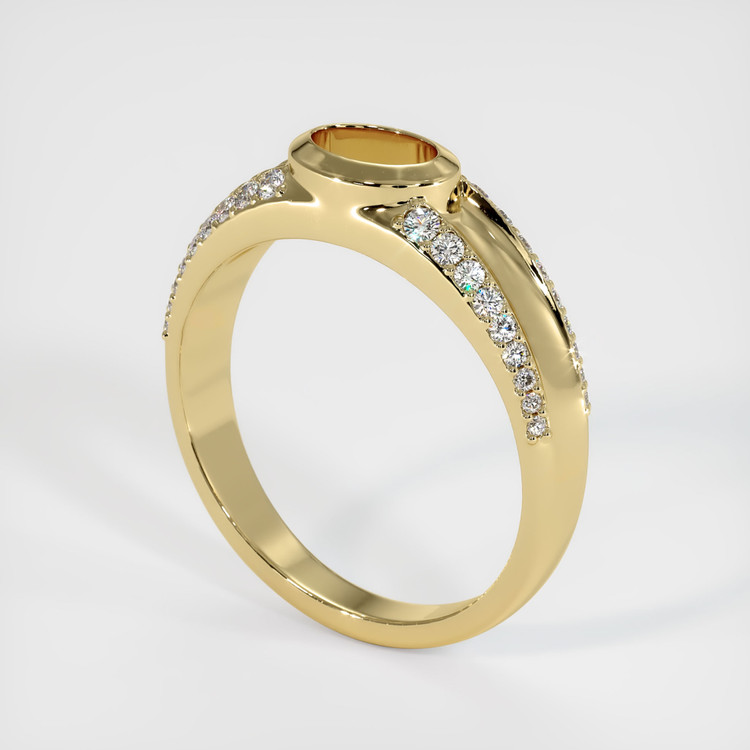 14K Yellow Gold Men's Ring Setting