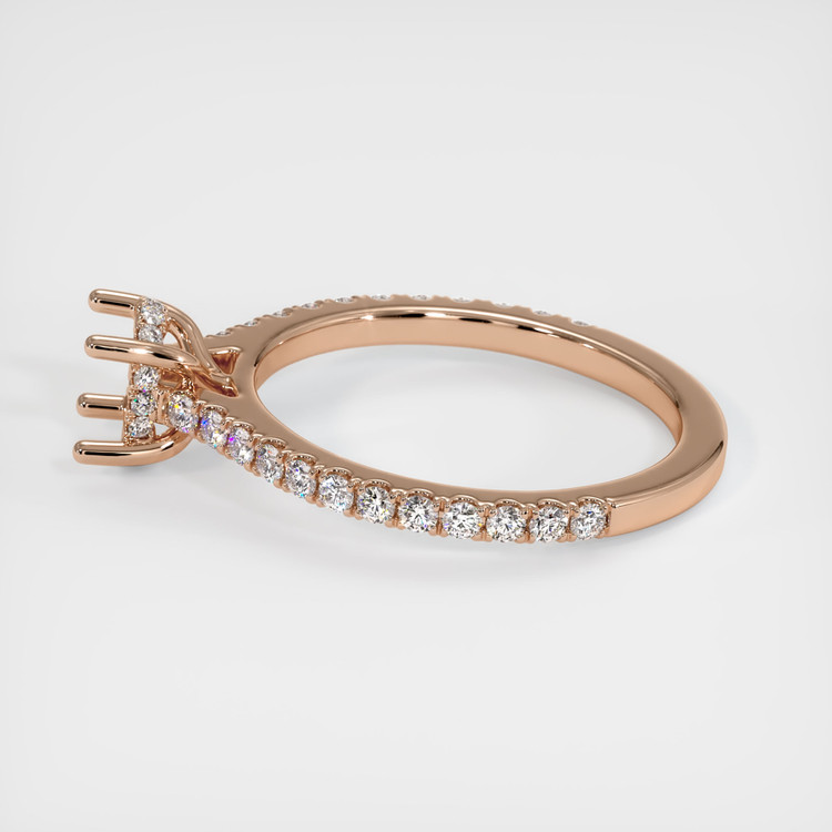 18K Rose Gold Pave Ring Setting