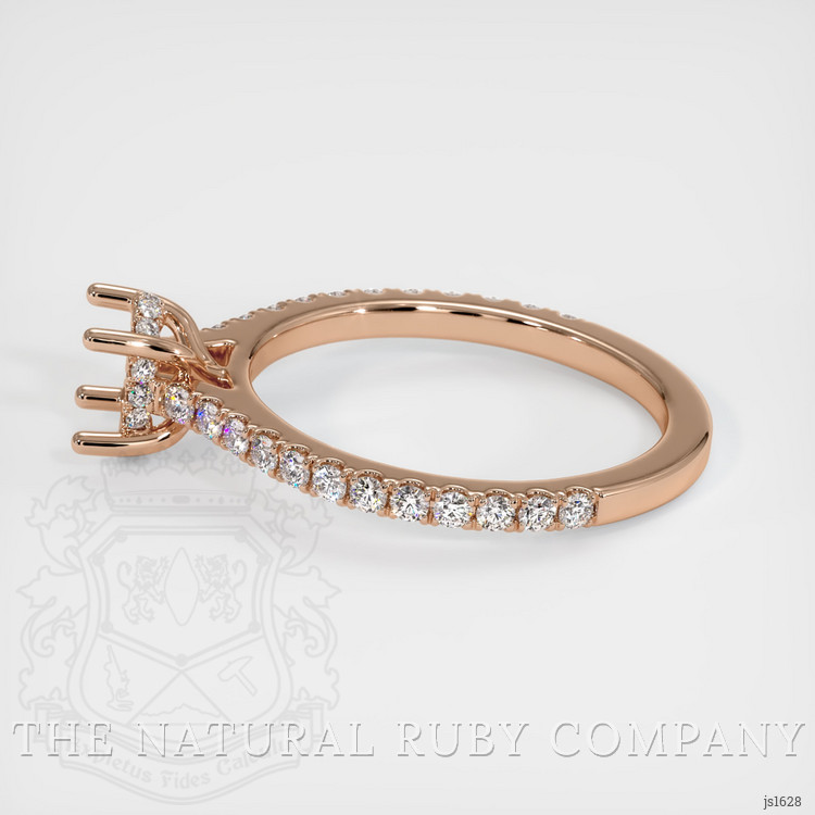18K Rose Gold Pave Ring Setting