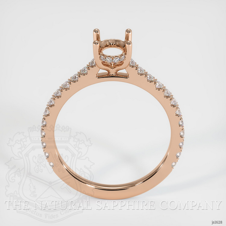 18K Rose Gold Pave Ring Setting