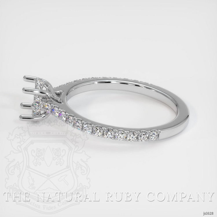 14K White Gold Pave Ring Setting