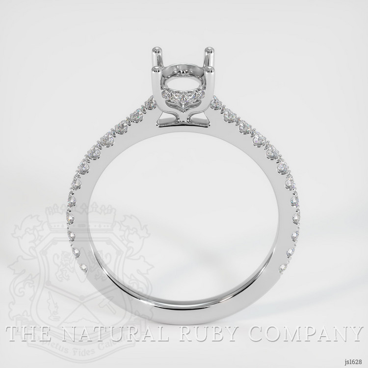 14K White Gold Pave Ring Setting