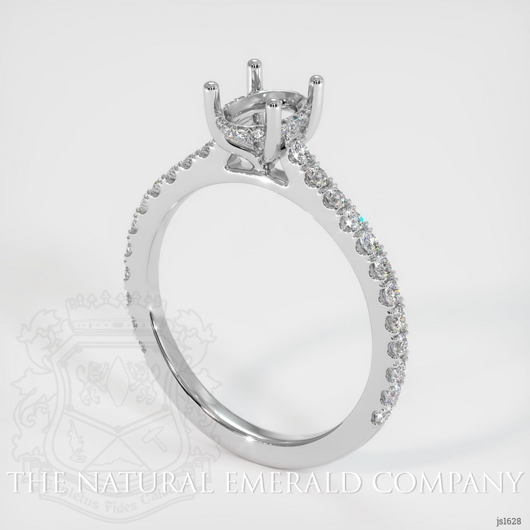 18K White Gold Pave Ring Setting