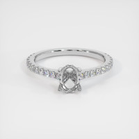 18K White Gold Pave Ring Setting Image