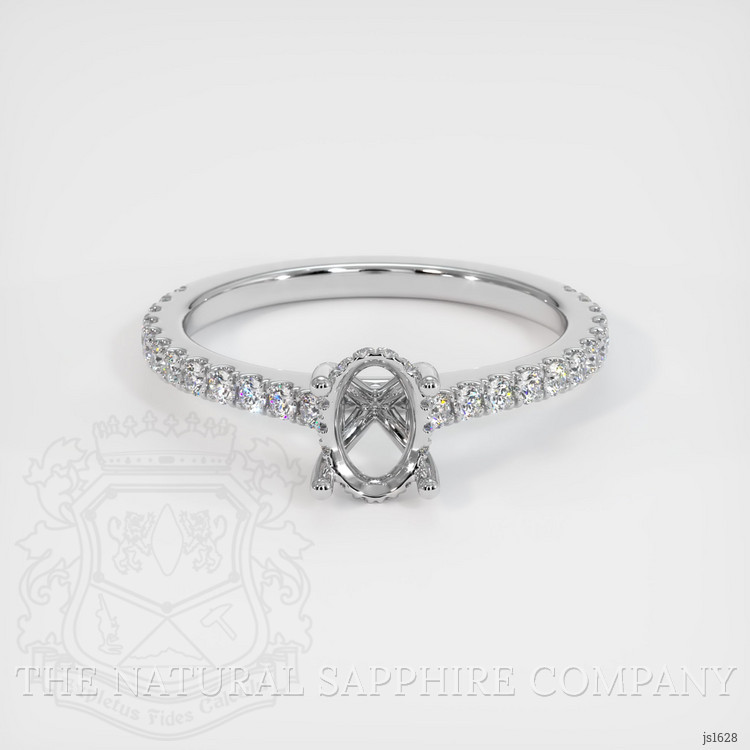 18K White Gold Pave Ring Setting