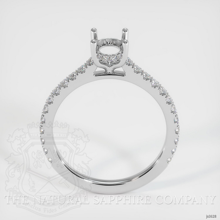 18K White Gold Pave Ring Setting